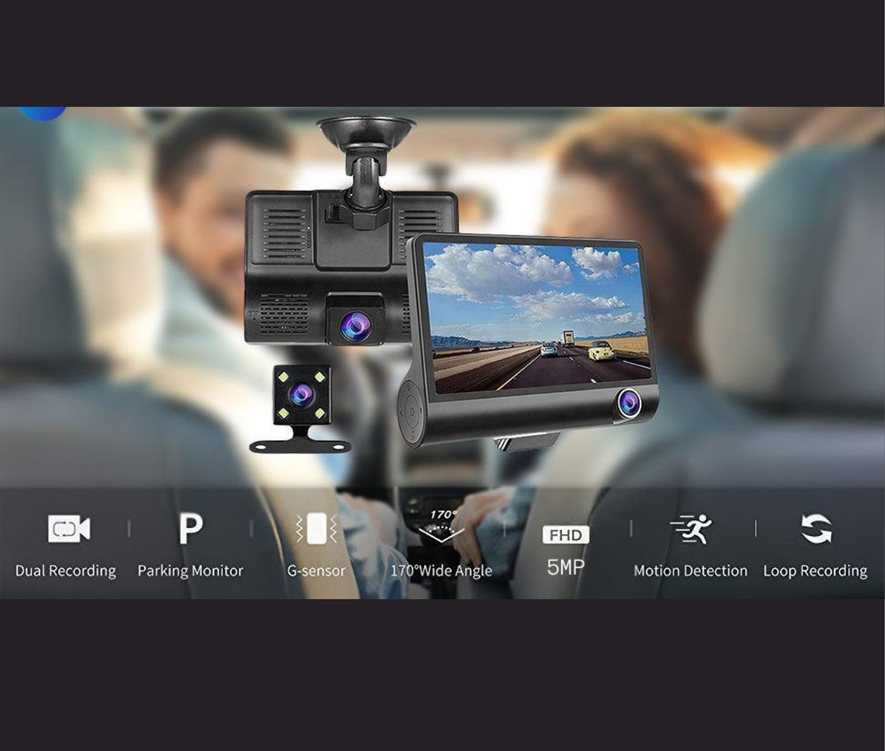 QuestCam Dual-Cam Dashcam